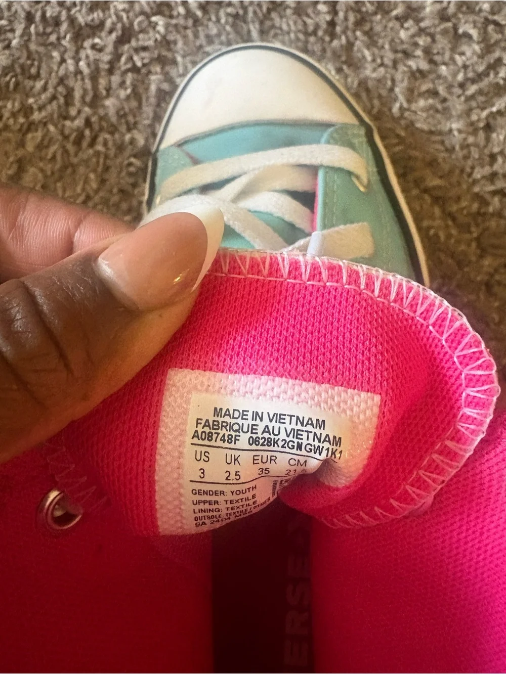 Converse Kids High-Top Sneakers - Pink, Green, Blue